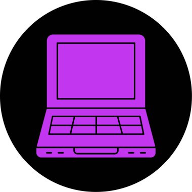 Dizüstü bilgisayar simgesi vektör çizimi