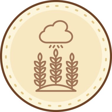 Buğday. Web simgesi basit illüstrasyon