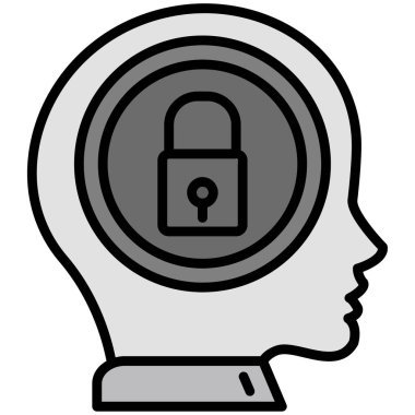 İnsan beyni. basit vektör