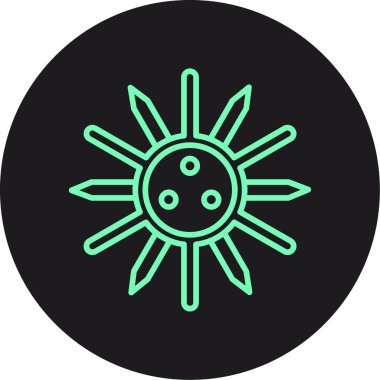 Güzel Güneş Çizgisi Vektör Simgesi