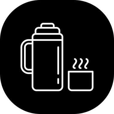 Kahve simgesinin vektör illüstrasyonu