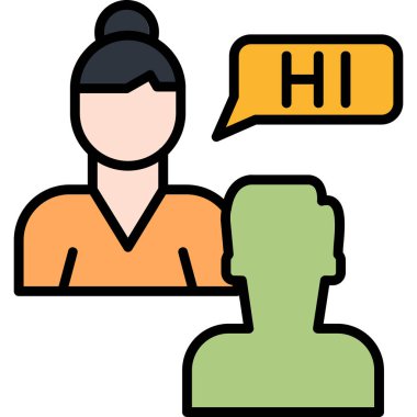 avatar kadın kişisi simgesi ana hatları biçiminde