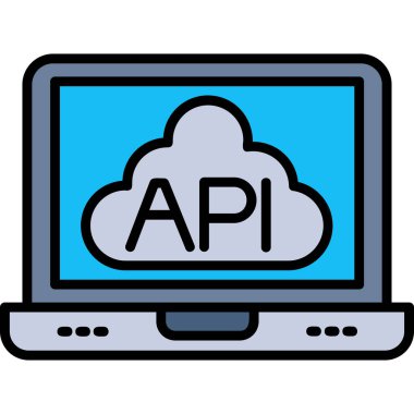 api vektör düz çizgi tasarımı