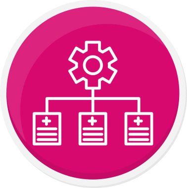 veri analizi düz yuvarlanmış vektör simgesi