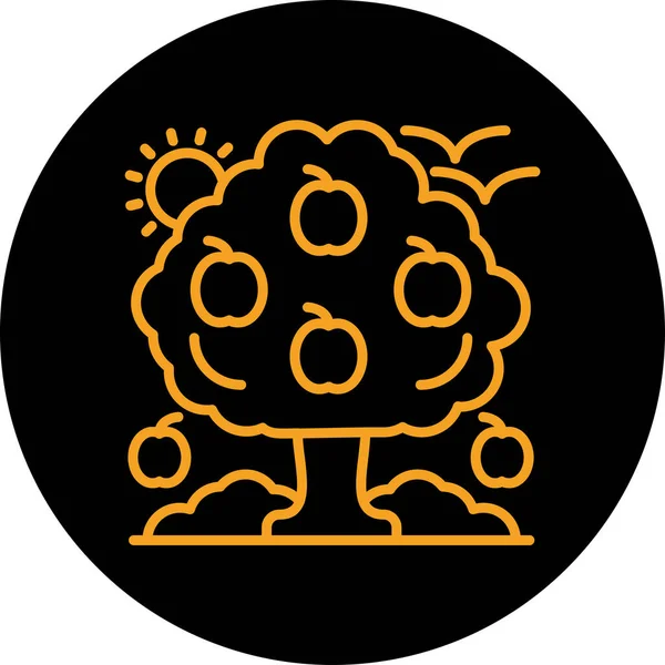 Ağaç simgesinin vektör illüstrasyonu