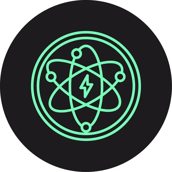 Moda biçimi izole edilmiş arkaplanda atom simgesi