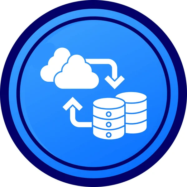 veritabanı. Web simgesi basit illüstrasyon