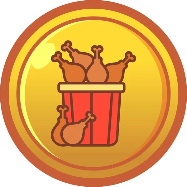 Bira bardağı ve taç ikonu, çizgi film tarzı.