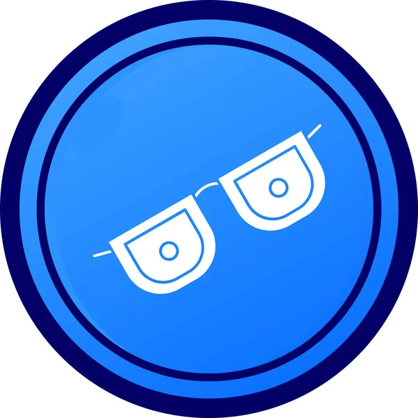 Göz gözlüğü simgesi, basit illüstrasyon