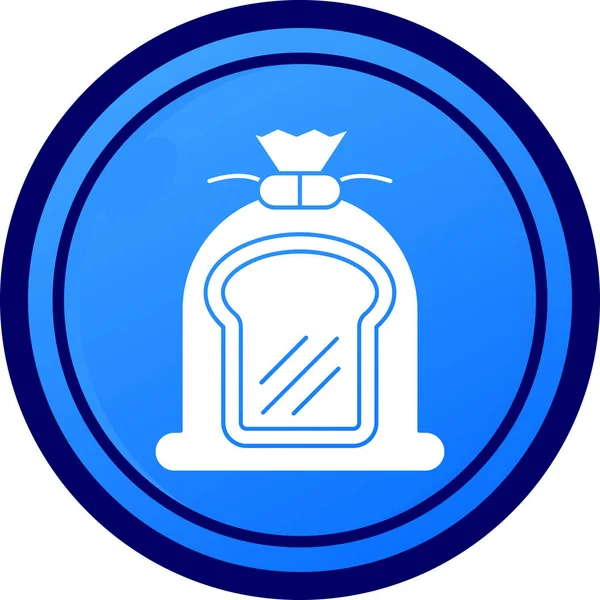 Bir çantanın mavi simgesinin vektör çizimi