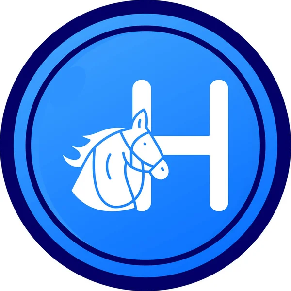 Moda tasarım tarzında bir at ikonu. Beyaz arkaplanda logo simgesi izole edildi. at vektör simgesi basit ve modern düz sembol çizimi