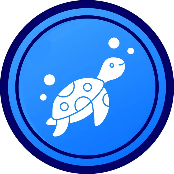 Bir kaplumbağa simgesinin vektör çizimi