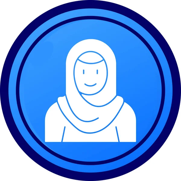 tesettür simgesi olan kadın, vektör illüstrasyonu