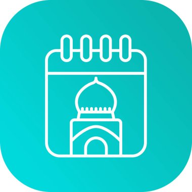 Moda tarzında izole edilmiş cami simgesi