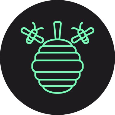 Vektör arı simgesi, basit illüstrasyon