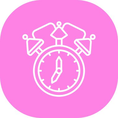 Alarm saat simgesi vektör illüstrasyonu