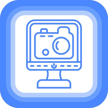 Kamera. Web simgesi basit tasarım