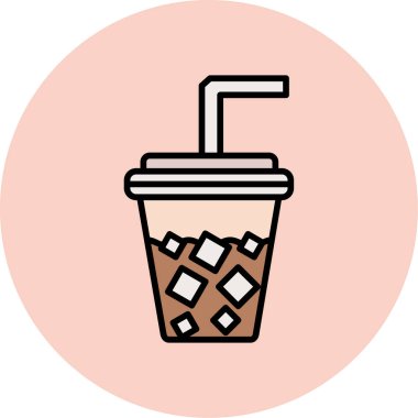 Bir içecek simgesinin vektör illüstrasyonu