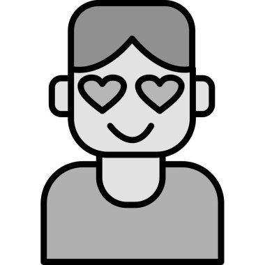 aşk vektör çizgisi simgesi