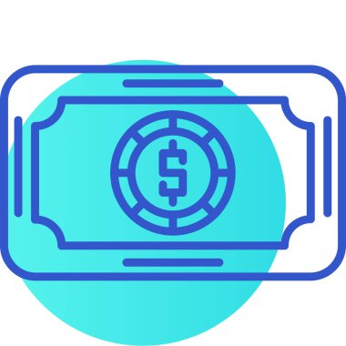 Doları para simgesi, vektör çizim