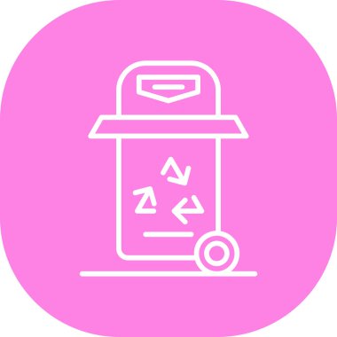 Çöp. Web simgesi basit illüstrasyon