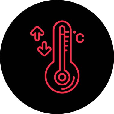 Bir termometre simgesinin vektör çizimi