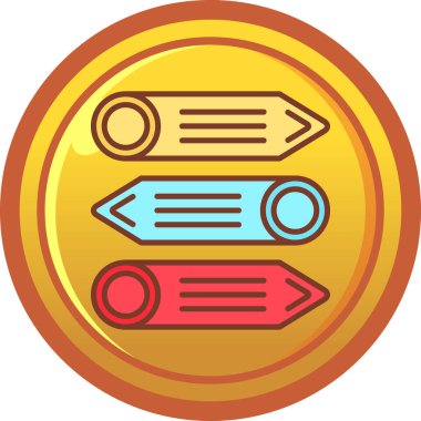 metin simgesi ile modern vektör rozeti