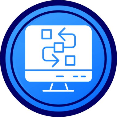 bilgisayar ekranı simgesi, vektör illüstrasyonu