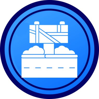 Benzersiz fabrika ikonu vektör illüstrasyonu