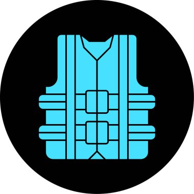 Mavi ve beyaz bir ikonun vektör illüstrasyonu