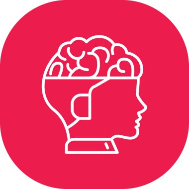 Beyin simgesi olan insan beyni, vektör illüstrasyonu