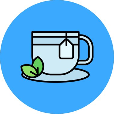 Bardak. Web simgesi basit illüstrasyon