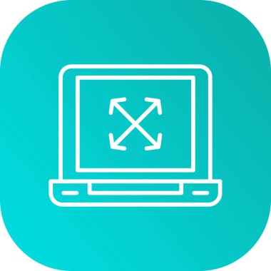 Bilgisayar pc simgesinin vektör illüstrasyonu