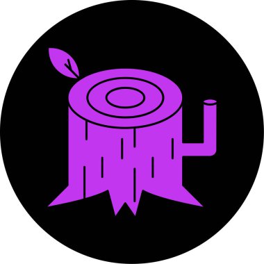 Bir ağaç simgesinin vektör illüstrasyonu