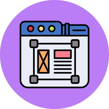 Bir web simgesinin vektör illüstrasyonu