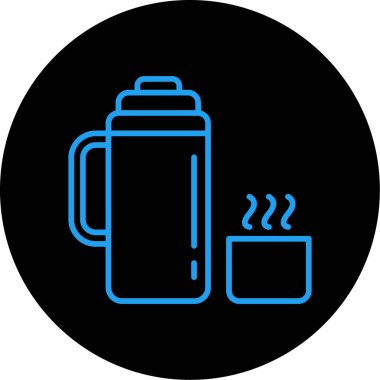 kahve simgesi, vektör illüstrasyonu