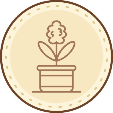 Bitki. Web simgesi basit illüstrasyon