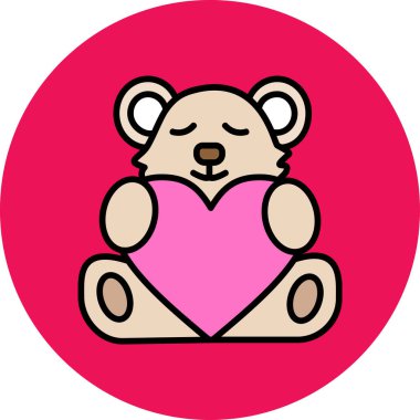 Ayı simgesi, vektör illüstrasyonu