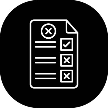 vektör kontrol listesi simgesi, basit tasarım