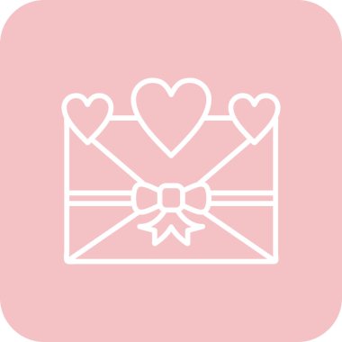 hediye kutusu ile vektör kalp şekli.