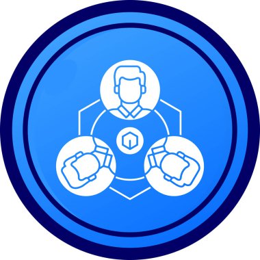 Bir insan simgesinin vektör illüstrasyonu