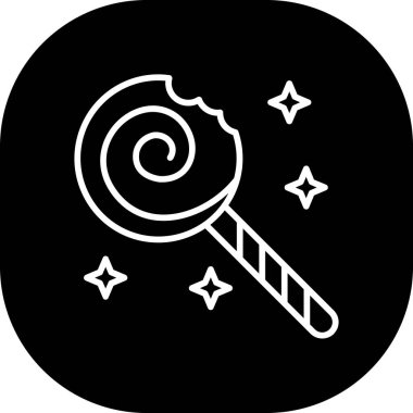 Moda tarzı izole edilmiş arkaplanda şeker simgesi