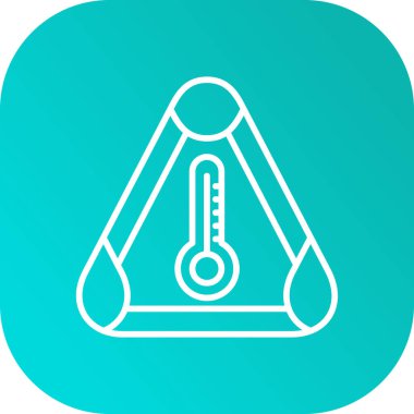 Soyut arkaplanda izole edilmiş termometre simgesi