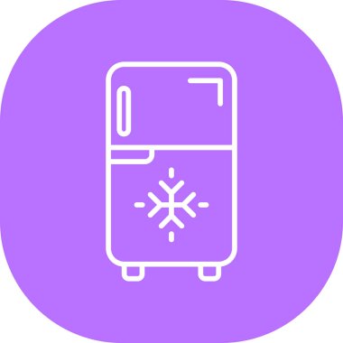Buzdolabı. Web simgesi basit illüstrasyon