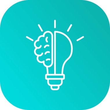 Ampul Simgesi Soyut Arkaplanda İzole Edildi