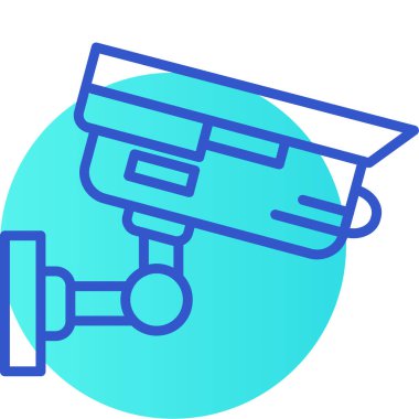 CCTV kamera simgesi, vektör illüstrasyonu