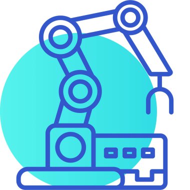 Robot kol ikonu. vektör illüstrasyonu