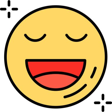 Mutlu yüz ifadesi simgesi vektör illüstrasyonu