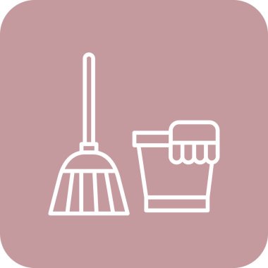 Bir kova temizliğin vektör çizimi