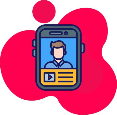 video simgesi vektör illüstrasyonu